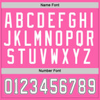 Custom Pink White-Black Hockey Jersey photo 2