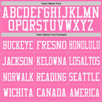 Custom Pink Pink-White Mesh Authentic Football Jersey photo 2