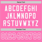 Custom Pink Pink-White Mesh Authentic Football Jersey photo 3