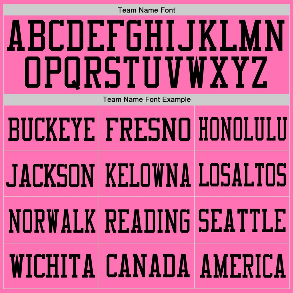 Custom Pink Pink-Black Mesh Authentic Football Jersey photo 3