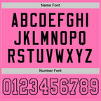 Custom Pink Pink-Black Mesh Authentic Football Jersey photo 4