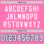 Custom Pink White-Light Blue Mesh Authentic Football Jersey photo 3
