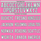 Custom Pink White-Kelly Green Mesh Authentic Football Jersey photo 2