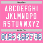 Custom Pink White-Royal Mesh Authentic Football Jersey photo 3