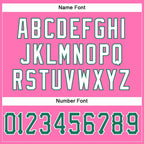 Custom Pink Kelly Green-White Mesh Authentic Football Jersey photo 3