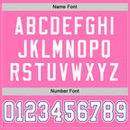 Custom Pink White-Purple Mesh Authentic Football Jersey photo 3