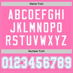 Custom Pink White-Light Blue Mesh Authentic Football Jersey photo 3