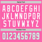 Custom Pink White-Kelly Green Hockey Jersey photo 2