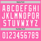 Custom Pink White Hockey Jersey photo 2