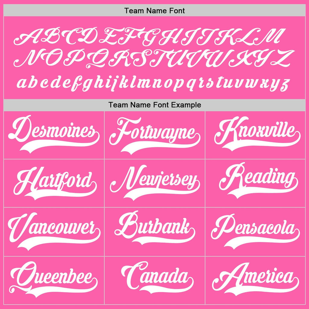 Custom Pink White Hockey Jersey photo 3