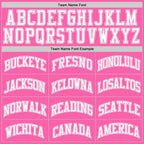 Custom Pink White Authentic Throwback Basketball Jersey photo 3