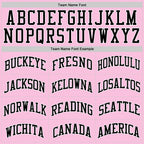 Custom Light Pink Black-White Authentic Throwback Basketball Jersey photo 3
