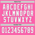 Custom Pink White-Gray Hockey Jersey photo 3