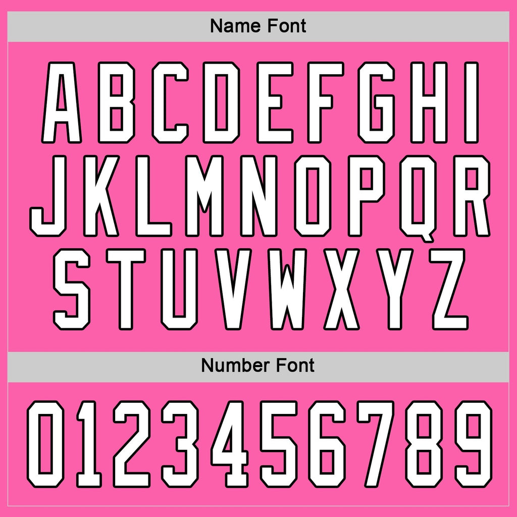 Custom Pink White-Black Hockey Jersey photo 3