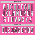 Custom Pink White-Black Hockey Jersey photo 3