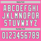 Custom Pink White-Kelly Green Hockey Jersey photo 3
