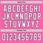 Custom Pink White-Green Hockey Jersey photo 3