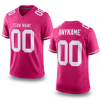 Custom Pink White Mesh Authentic Football Jersey