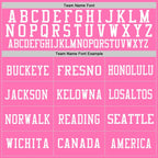 Custom Pink White Mesh Authentic Football Jersey photo 2