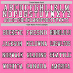 Custom Pink Black-White Mesh Authentic Football Jersey photo 2