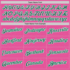 Custom Pink Kelly Green-White Performance T-Shirt photo 2