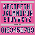 Custom Pink Navy-White Performance T-Shirt photo 3
