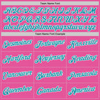 Custom Pink Teal-White Performance T-Shirt photo 2