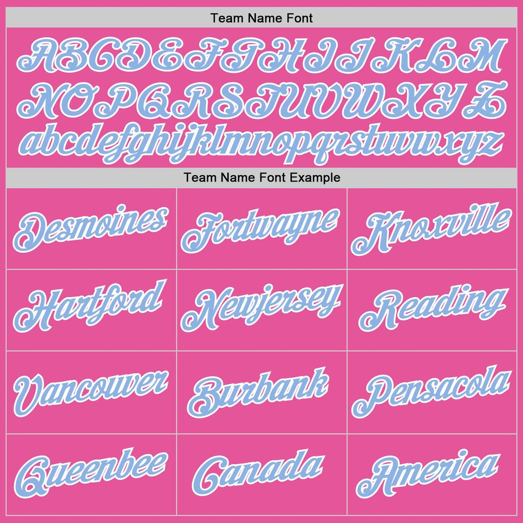 Custom Pink Light Blue-White Performance T-Shirt photo 2