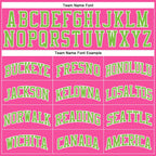 Custom Pink Neon Green-White Authentic Throwback Basketball Jersey photo 3