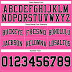 Custom Pink Black-White Authentic Throwback Basketball Shorts photo 2