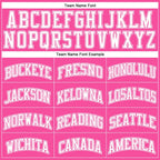 Custom Pink White Pinstripe White-Pink Authentic Basketball Jersey photo 1