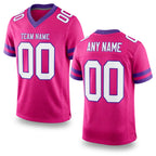 Custom Pink White-Purple Mesh Authentic Football Jersey