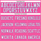 Custom Pink White-Purple Mesh Authentic Football Jersey photo 2
