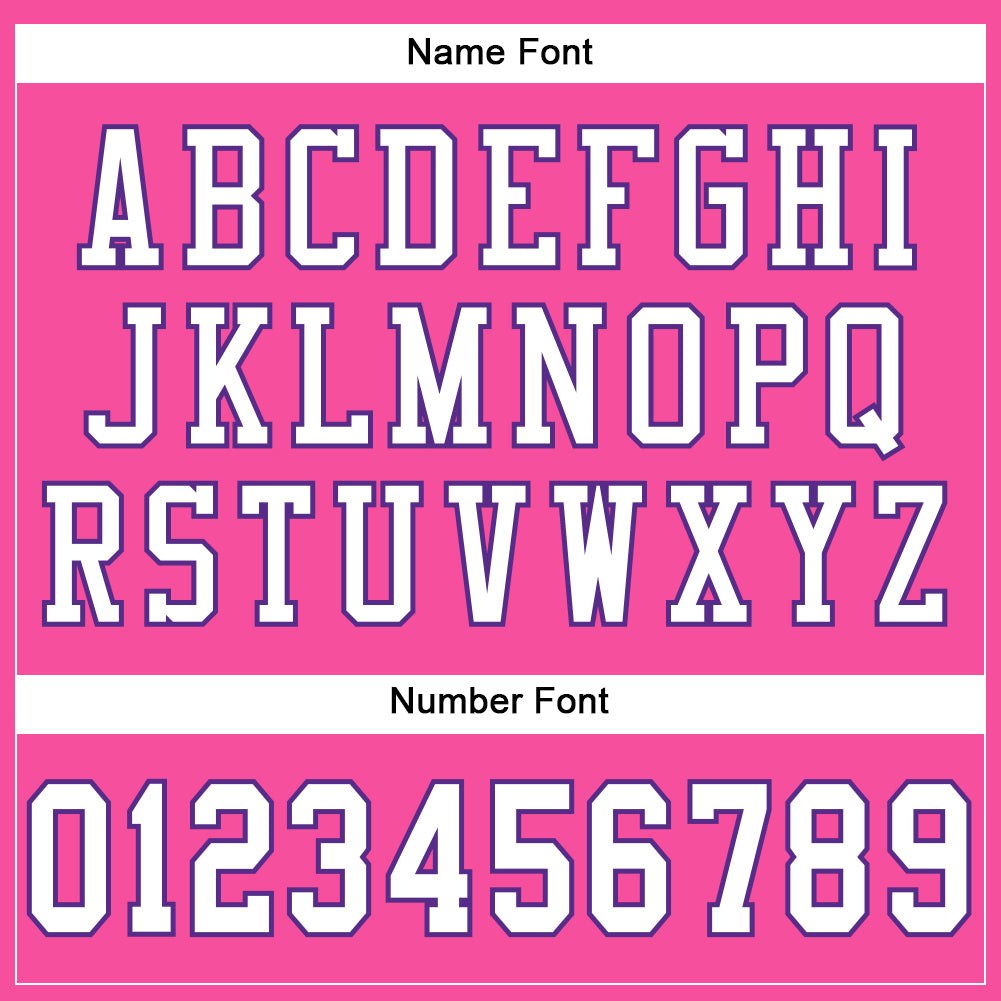 Custom Pink White-Purple Mesh Authentic Football Jersey photo 3