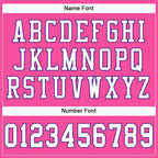 Custom Pink White-Purple Mesh Authentic Football Jersey photo 3