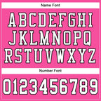 Custom Pink White-Black Mesh Authentic Football Jersey photo 3