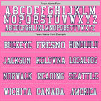 Custom Pink Navy-White Mesh Authentic Football Jersey photo 2