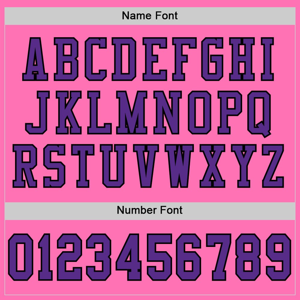 Custom Pink Purple-Black Mesh Authentic Football Jersey photo 3