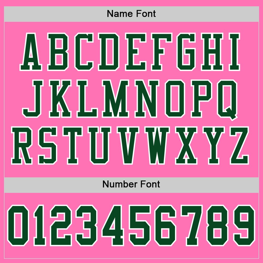 Custom Pink Green-White Mesh Authentic Football Jersey photo 3