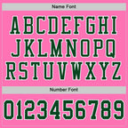 Custom Pink Green-White Mesh Authentic Football Jersey photo 3