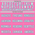 Custom Pink Teal-White Mesh Authentic Football Jersey photo 2