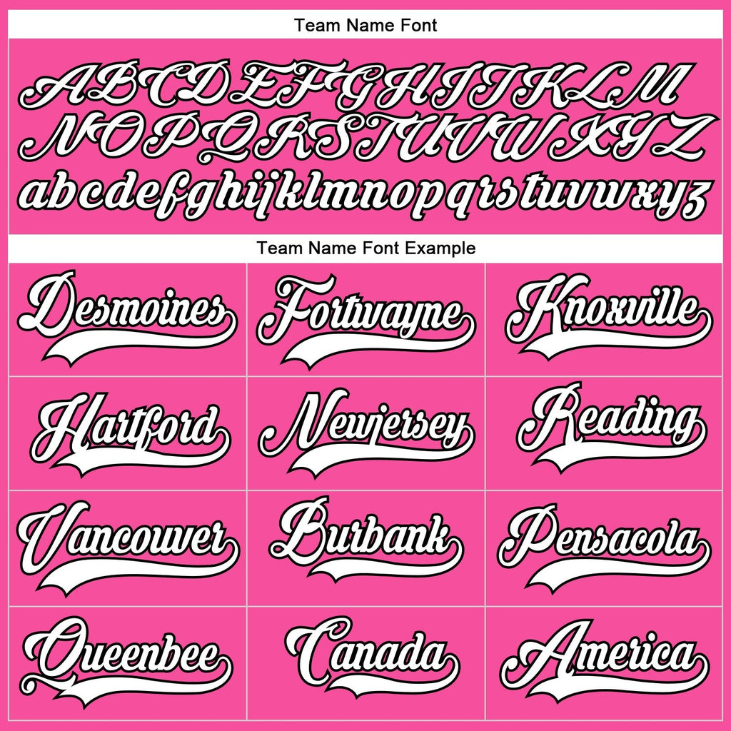 Custom Pink White-Black Hockey Lace Neck Jersey photo 3