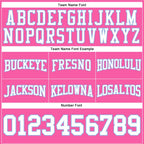 Custom Stitched Pink White-Light Blue Football Pullover Sweatshirt Hoodie photo 2