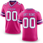 Custom Pink White-Purple Authentic Football Jersey