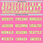 Custom Pink Neon Green-White Mesh Authentic Throwback Football Jersey photo 2