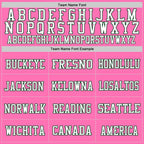 Custom Pink Green-White Mesh Authentic Throwback Football Jersey photo 2
