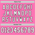 Custom Pink White-Black Mesh Authentic Throwback Football Jersey photo 2