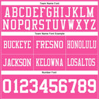 Custom Pink White Authentic Football Jersey photo 3
