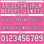 Custom Pink White-Black Authentic Football Jersey photo 4