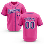 Custom Stitched Pink Purple-White Baseball Pullover Sweatshirt Hoodie